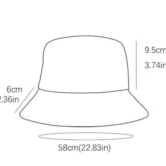 UNISEX Reversible celestial bucket hat sun print and black - Picture 3 of 7